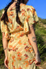 EXQUISITE 1930s Floral Chiffon BIAS CUT Maxi Dress