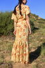 EXQUISITE 1930s Floral Chiffon BIAS CUT Maxi Dress