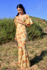 EXQUISITE 1930s Floral Chiffon BIAS CUT Maxi Dress