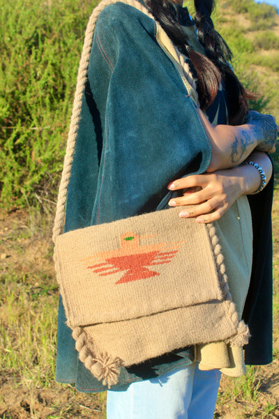 Vintage 1970s Chimayo Thunder Bird Handwoven Bag – Honeywood