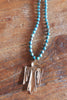 Handmade Bronze Thunderbird and Turquoise Necklace