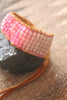 "Elevated Self-Love" Stormie Ombre Hand Beaded Rose Quartz on Deer Skin