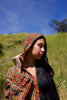"Earth Mama" 1970s Hooded Indian Block Print Dress