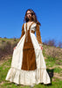 "Forest Moon" 1970s Gunnel Sax Velvet Corset Maxi Dress