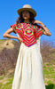 1970s One of A Kind Hand Embroidered San Mateo Huipil Dress
