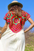 1970s One of A Kind Hand Embroidered San Mateo Huipil Dress