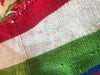 "Mayan Rainbow" 1940s Handwoven Mexican Folk Art Blanket Highly Detailed