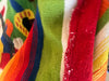 "Mayan Rainbow" 1940s Handwoven Mexican Folk Art Blanket Highly Detailed