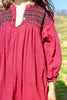 "Rosa Roja" Vintage Folk Handmade Hand Embroidered Mexican Dress