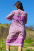 Vintage Gauzy Lilac Indian Block Print Dress