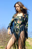 "Tulsa Queen" Antique Hand Embroidered Piano Shawl Dress