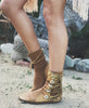 RARE Custom Handmade Elk Moccasins with Horn Buttons 6-6.5