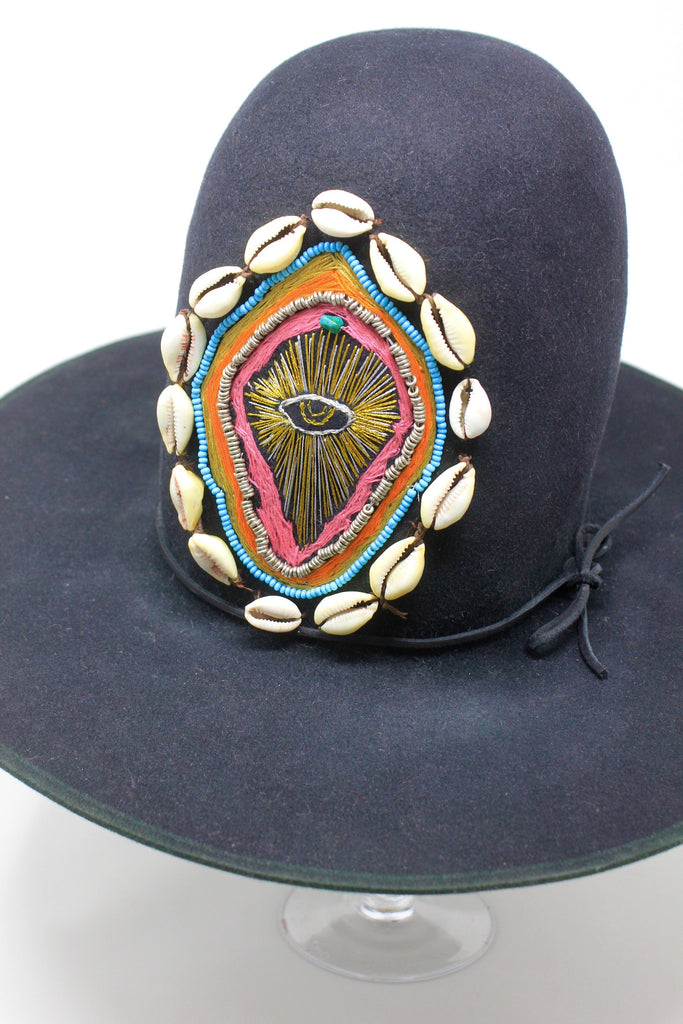 "The Divine Feminine" Hand Embroidered Custom Lone Hawk Hat for Rancho Pillow