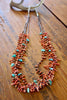 Old Pawn Navajo Made Five Strand Coral and Turquoise Necklace