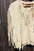 "Cheyenne Top" Handmade Deerskin Native Blouse Fringe and Beads and Fringe