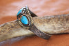 Tri-Stone Fred Harvey Era Stamped Native American Bracelet
