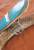 HUGE Navajo Sterling and Turquoise Cuff Artist Signed