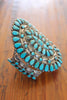 STUNNING Old Pawn Native American Turquoise Cluster Cuff