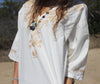 Natural Cotton Hand Embroidered Mexican Blouse