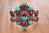 Navajo Inlay RARE and One of a Kind Coral and Turquoise Cuff from The Calamity Pass Collection