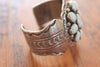 Navajo Silversmith Ray Bennett Handcrafted Sterling Bracelet with Opals