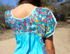 Oaxacan Hand Embroidered Mini Dress  Circa ~ 1970s