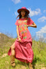Vintage 1970s Mexican Folk Art Maxi Dress "Telas Tlaquepaque"