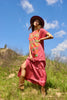 Vintage 1970s Mexican Folk Art Maxi Dress "Telas Tlaquepaque"
