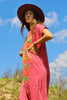 Vintage 1970s Mexican Folk Art Maxi Dress "Telas Tlaquepaque"