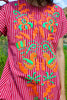 Vintage 1970s Mexican Folk Art Maxi Dress "Telas Tlaquepaque"