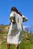 Early Century Eastern European Hemp Hand Embroidered Dress