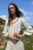 Early Century Eastern European Hemp Hand Embroidered Dress