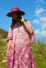 "Rosè" Vintage 1970s Adini Style Indian Block Print Gauze Dress