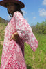 "Rosè" Vintage 1970s Adini Style Indian Block Print Gauze Dress