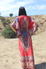 1970s Dashiki Maxi Dress with Embroidery