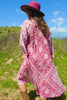 "Rosè" Vintage 1970s Adini Style Indian Block Print Gauze Dress