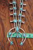 Native American Squash Blossom with Turquoise Signed Sterling