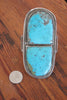 HUGE Navajo Sterling and Turquoise Cuff Artist Signed