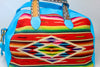 1930s Antique Mexican Saltillo Honeywood Original One-of-A-Kind Overnighter Bag