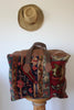 "TAOS LUXE"  Giant Honeywood Handmade Antique Carpet Bag