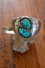 Signed Navajo Elegant Handmade Sterling Turquoise Cuff