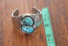 Signed Navajo Elegant Handmade Sterling Turquoise Cuff