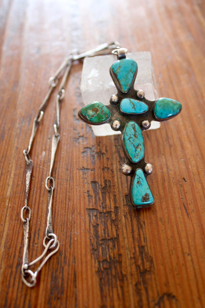 Old Pawn Large Handmade Native American Navajo Sterling and