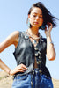 Handmade Deerskin Vest with Concho details