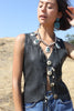 Handmade Deerskin Vest with Concho details