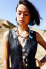 Handmade Deerskin Vest with Concho details