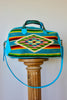 1930s Mexican Saltillo Textile Handmade Honeywood Overnighter Bag