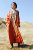 RARE "cosmic folk" 1970s hand embroidered egyptian maxi dress