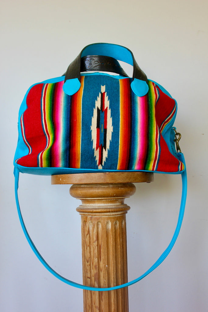 Mid - Century Mexican Serape Honeywood Original Overnighter Bag