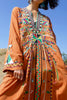 RARE "cosmic folk" 1970s hand embroidered egyptian maxi dress